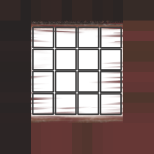 Picture of a square inventory box with 16 spaces